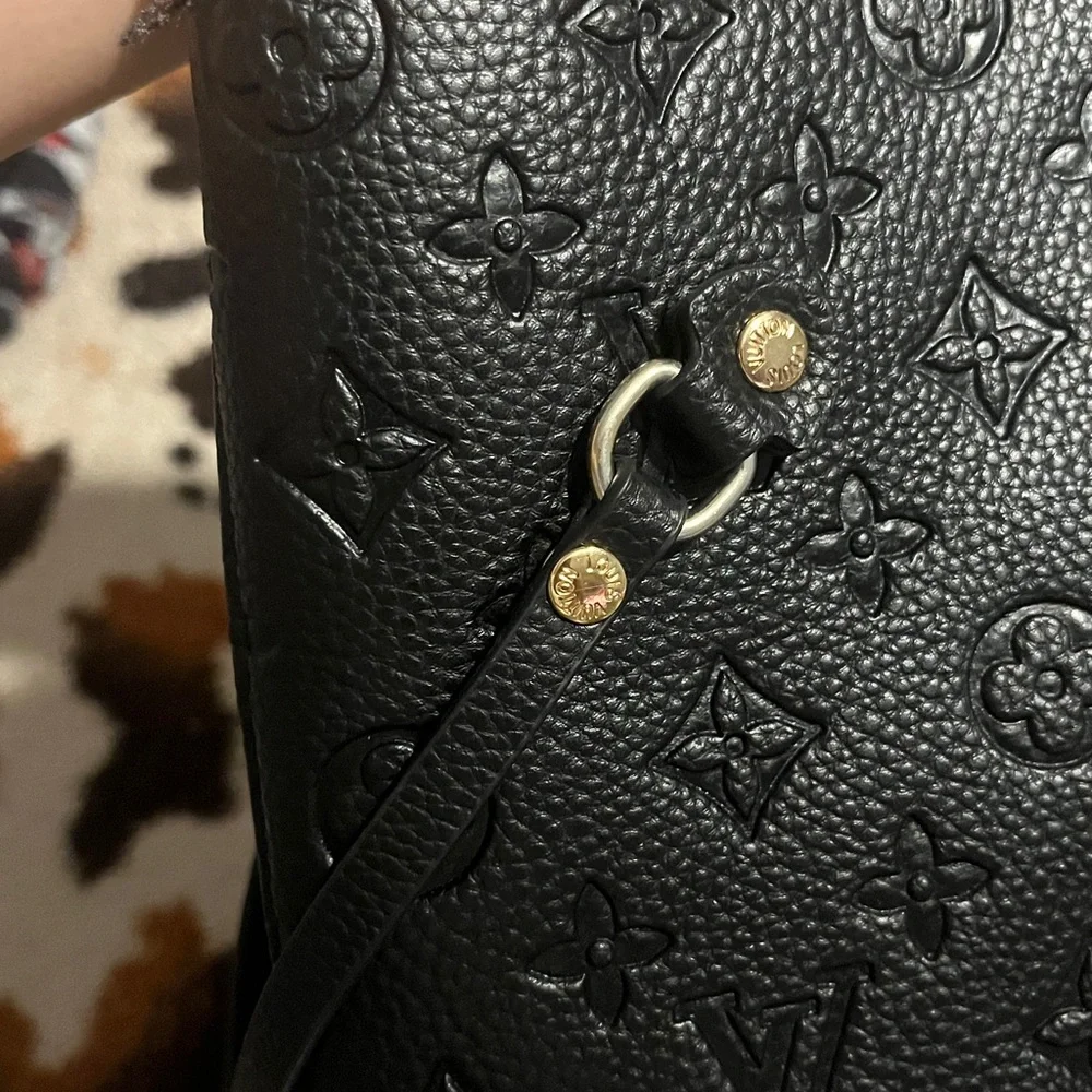 Black Embossed monogram Tote - Picture 6 of 6